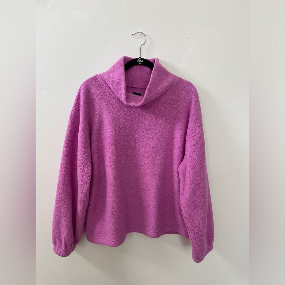 GAP Pink Cowl Turtleneck Sweater Soft Knit Oversized